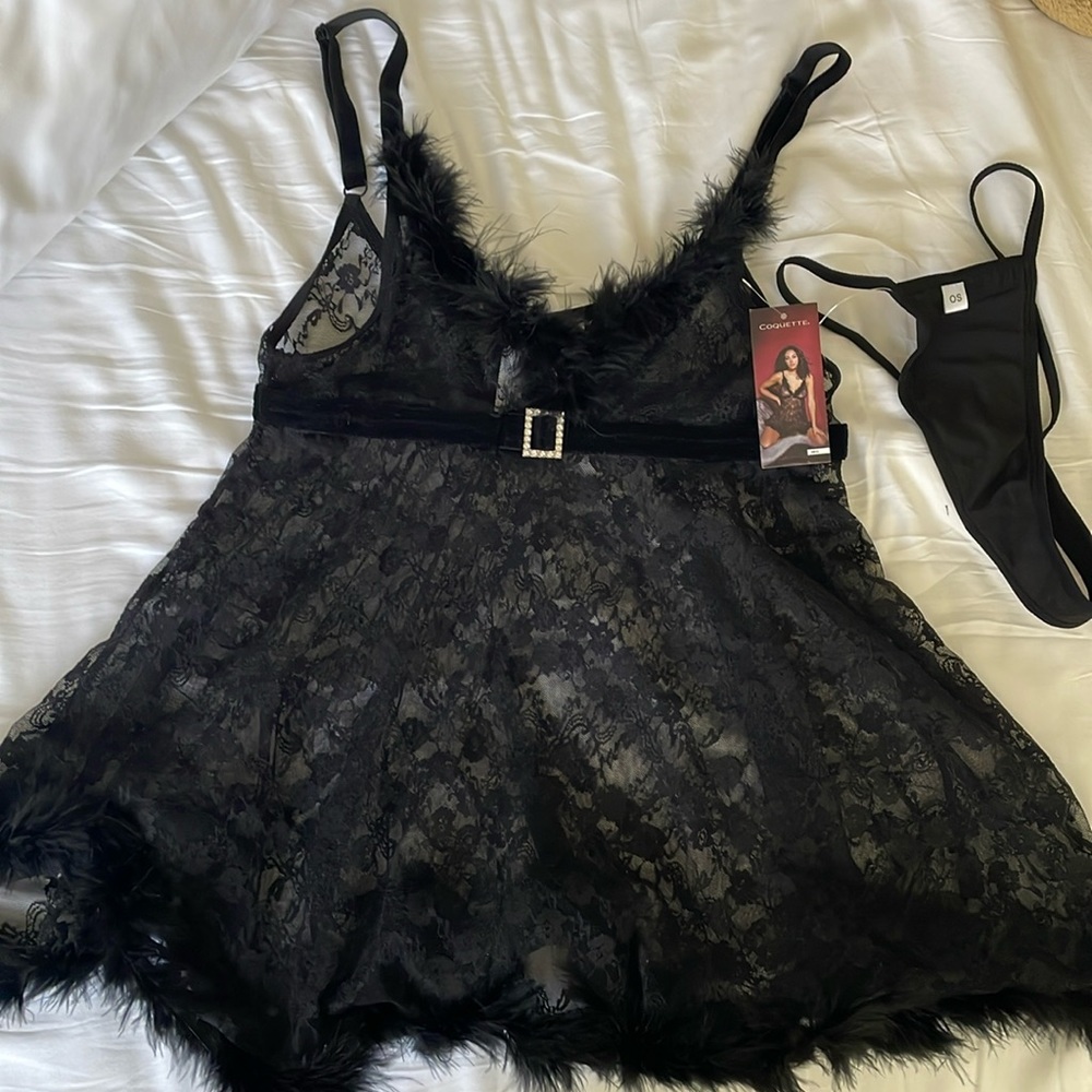 Black Lace babydoll Lingerie set